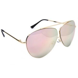 Designer Oversized Aviator Women Sunglasses Pink